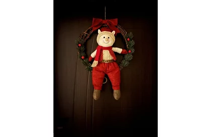 Wieniec świąteczny na drzwi ELF – 36 × 55 cm