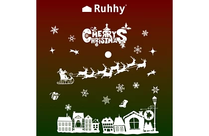 Naklejki świąteczne na okno – Wesołych Świąt