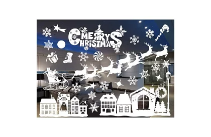 Naklejki świąteczne na okno – Wesołych Świąt