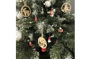Świąteczne drewniane ozdoby - 10 sztuk