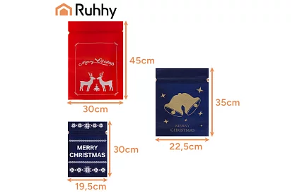 Dekoracyjne torby prezentowe na Boże Narodzenie – 8 szt.