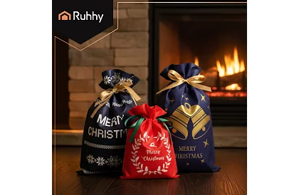 Dekoracyjne torby prezentowe na Boże Narodzenie – 8 szt.