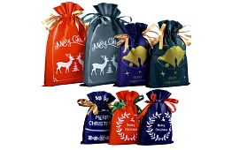 Dekoracyjne torby prezentowe na Boże Narodzenie – 8 szt.