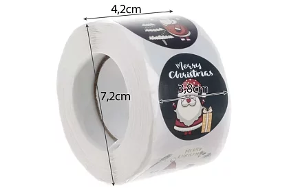 Naklejki świąteczne na rolce – 500 sztuk