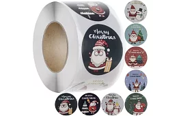 Naklejki świąteczne na rolce – 500 sztuk