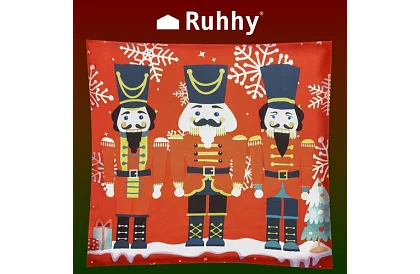 Dekoracyjna poszewka na poduszkę 45 × 45 cm – motyw Dziadka do Orzechów