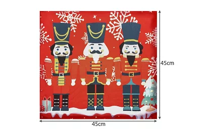 Dekoracyjna poszewka na poduszkę 45 × 45 cm – motyw Dziadka do Orzechów