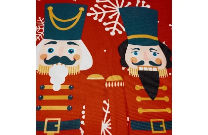 Dekoracyjna poszewka na poduszkę 45 × 45 cm – motyw Dziadka do Orzechów