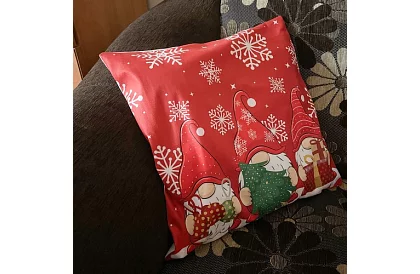 Dekoracyjna poszewka na poduszkę 45 × 45 cm – motyw skrzaty