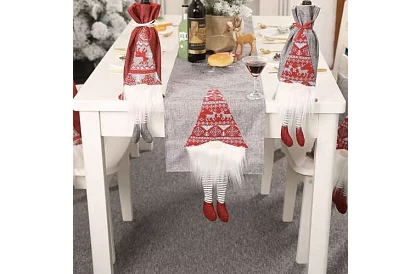 Długi bieżnik świąteczny z elfem 215 x 34 cm