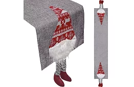 Długi bieżnik świąteczny z elfem 215 x 34 cm