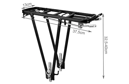 Hlinikowy bagażnik na rower – tylny bagażnik 35 kg