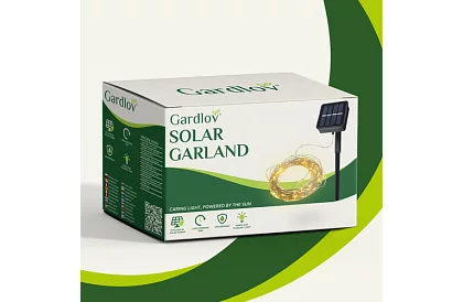 Dekoracyjny zewnętrzny łańcuch solarny 15 metrów – ciepła biała