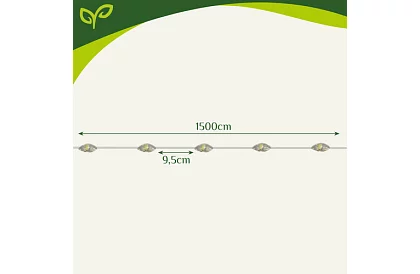 Dekoracyjny zewnętrzny łańcuch solarny 15 metrów – ciepła biała
