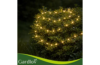 Dekoracyjny zewnętrzny łańcuch solarny 15 metrów – ciepła biała