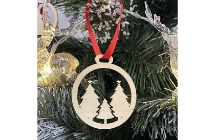 Drewniane ozdoby świąteczne 36 sztuk