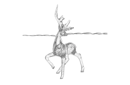 Świąteczny łańcuch LED na baterie 145 cm - Renifery świetlna girlanda