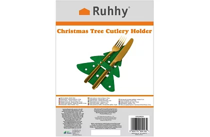 Kieszeń na sztućce na Boże Narodzenie 12 szt. – choinka