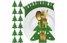 Kieszeń na sztućce na Boże Narodzenie 12 szt. – choinka