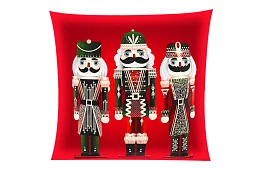 Dekoracyjna poszewka na poduszkę 40x40 cm – czerwony Dziadek do orzechów