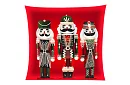 Dekoracyjna poszewka na poduszkę 40x40 cm – czerwony Dziadek do orzechów