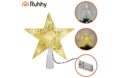 LED gwiazda na choinkę – ciepła biała