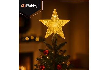 LED gwiazda na choinkę – ciepła biała