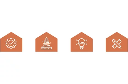 LED gwiazda na choinkę – ciepła biała