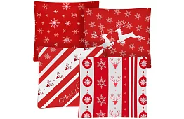 Dekoracyjna poszewka na poduszkę 40x40 cm – 4 sztuki wesołych świąt