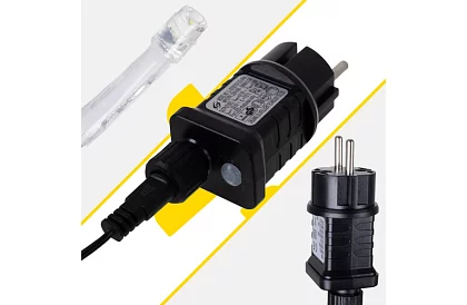 Zewnętrzny łańcuch LED na Boże Narodzenie - deszcz 300 LED - 15m ciepła biała