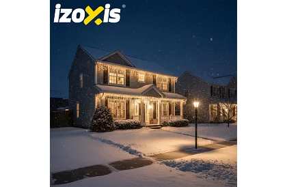 Zewnętrzny łańcuch LED na Boże Narodzenie - deszcz 300 LED - 15m ciepła biała