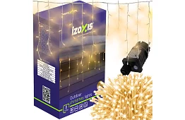 Zewnętrzny łańcuch LED na Boże Narodzenie - deszcz 300 LED - 15m ciepła biała