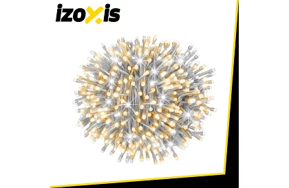 Zasłona LED na Boże Narodzenie - deszcz 100 LED zewnętrzny - 6m ciepła biała