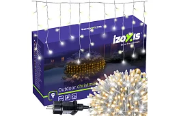 Zasłona LED na Boże Narodzenie - deszcz 100 LED zewnętrzny - 6m ciepła biała