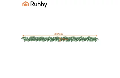 Łańcuch bożonarodzeniowy - girlanda zielono-biała 270 cm