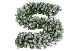 Łańcuch bożonarodzeniowy - girlanda zielono-biała 270 cm