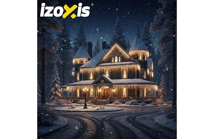 Zewnętrzny łańcuch LED na Boże Narodzenie - deszcz 500 LED - 20m ciepła biała