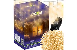 Zewnętrzny łańcuch LED na Boże Narodzenie - deszcz 500 LED - 20m ciepła biała