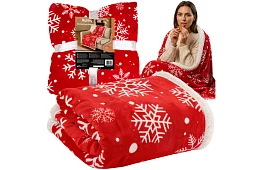 Koc z flanelu świątecznego 130 x 170 cm