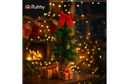 Mała sztuczna choinka bożonarodzeniowa 45 cm – ozdobiona