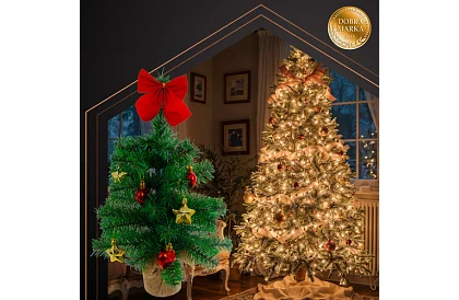 Mała sztuczna choinka bożonarodzeniowa 45 cm – ozdobiona