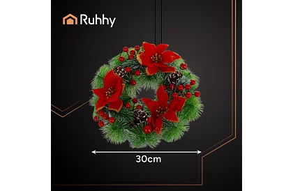 Wieniec świąteczny na drzwi, stół - 30 cm