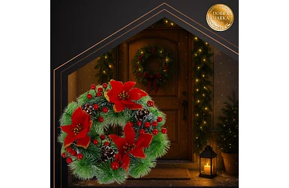 Wieniec świąteczny na drzwi, stół - 30 cm