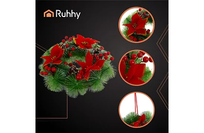 Wieniec świąteczny na drzwi, stół - 30 cm