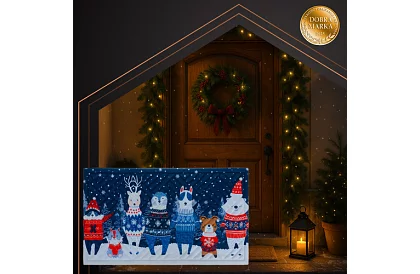 Wigilijna wycieraczka 75x45 cm