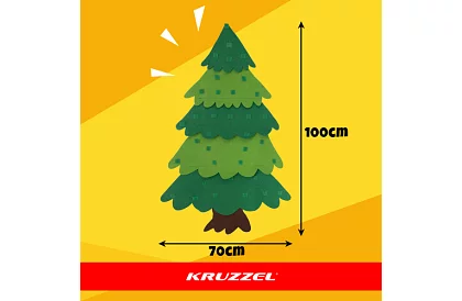 Płaszczony choinka na ścianę z oświetleniem LED