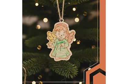 Drewniane ozdoby świąteczne do dokończenia 24 szt.