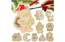 Drewniane ozdoby świąteczne do dokończenia 24 szt.