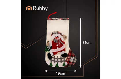 Skarpetki ozdobne na Boże Narodzenie - zestaw 4 sztuki z różnymi wzorami