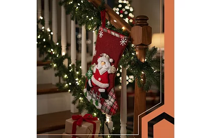 Skarpetki ozdobne na Boże Narodzenie - zestaw 4 sztuki z różnymi wzorami